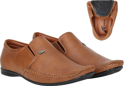 

Kraasa Flexible Wrinkle Free Slip On For Men(Tan
