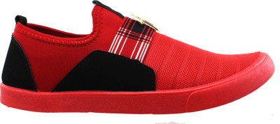 

Claptrap Slip On Sneakers For Men(Red