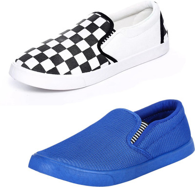 

Dagcros Casuals For Men(Blue, White, Blue & check white