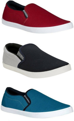 WELDONE Combo Pack Of 3 Loafers For Men(Multicolor ,)