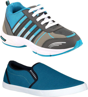 

Chevit Combo Pack of 2 Casual & Sports Shoes (Loafer & Running Shoes) Casuals For Men(Multicolor, Blue & grey