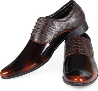 

SAIJARA Lace Up For Men(Brown, Wine