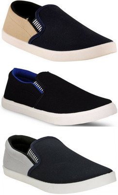 WELDONE Combo Pack 3 Pair Of Loafers For Men(Multicolor ,)