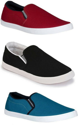 

WELDONE Combo Pack Of 3 Loafers For Men(Red, Black, Blue, Multicolor
