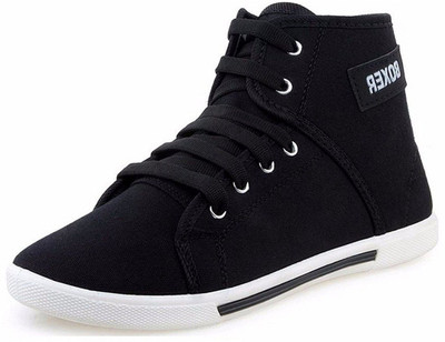 Boxer High Top Sneakers Sneakers For Men(Black)