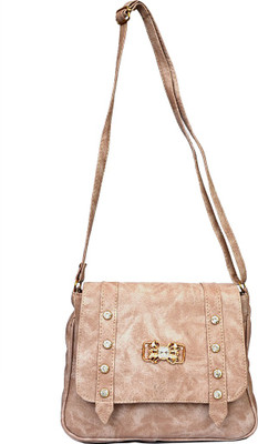 

RISH Women Casual Beige PU Sling Bag