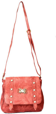 

RISH Women Casual Pink PU Sling Bag