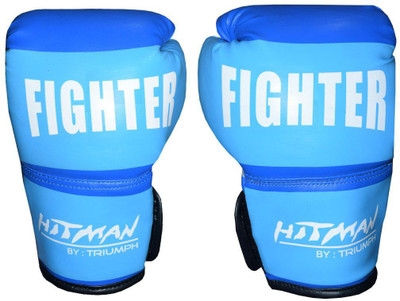 

Hitman Fighter PVC Blue Boxing Gloves (M, Blue)