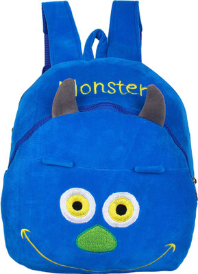 

star fashion Monster Face kids School Bag For Kids Girls Boys Picnic Bag Birthday Gift Under 6 Years Kids 14 Inches -Blue Colour Size (L X B X H ) ( 25 x 7 x 35cms ) 5 Litre - 14 inch(Blue)