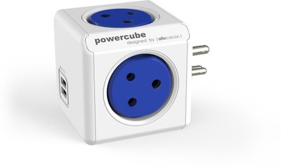 

Allocacoc PowerCube_ USB-6600 4 Socket Surge Protector(Blue)