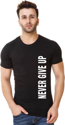 HOTFITS Graphic Print Men Round Neck Black T-Shirt