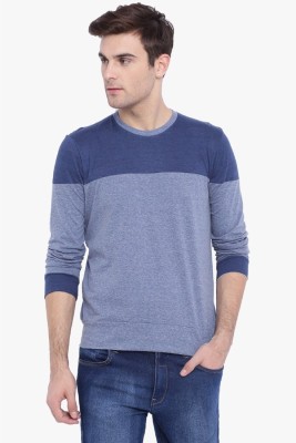 CAMPUS SUTRA Colorblock Men Round Neck Blue T-Shirt