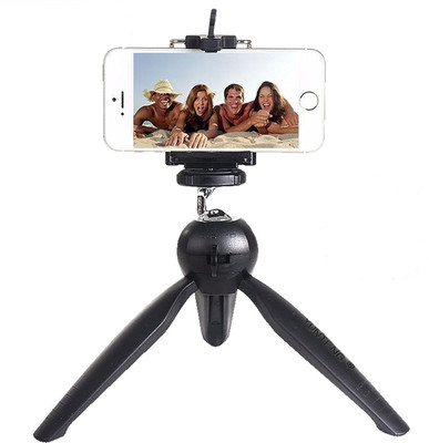 

lifemusic Mini Mobile Tripod with 360Â° Rotating Ball Head with Adjustable Mobile Clip Compatible with All Android, Windows and iOS Devices - Black Tripod(White, Supports Up to 0.5 g)