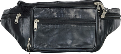 

AspenLeather 294 black waist bag(Black)