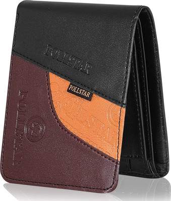 

POLLSTAR Men Black Artificial Leather Wallet(6 Card Slots)