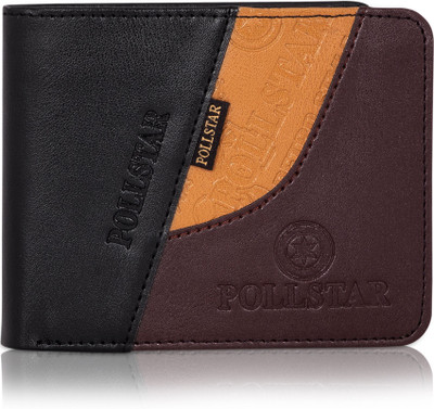 

POLLSTAR Men Black Artificial Leather Wallet(6 Card Slots)
