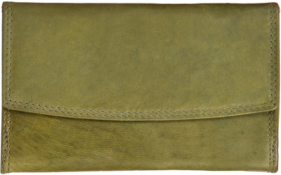

tvj Women Tan Artificial Leather Wallet(10 Card Slots), Olive