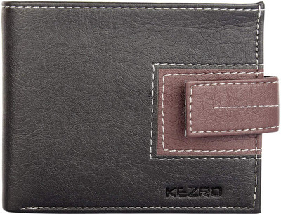 

KEZRO Men Black Artificial Leather Wallet(3 Card Slots)