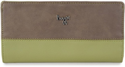 

Baggit Women Casual Green, Tan Artificial Leather Wallet(6 Card Slots), Greenery