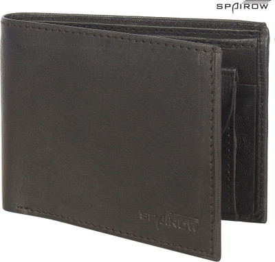 

Spairow Men Black Genuine Leather Wallet(8 Card Slots)
