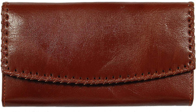

Borse Women Formal Maroon Genuine Leather Wallet(3 Card Slots), Brown
