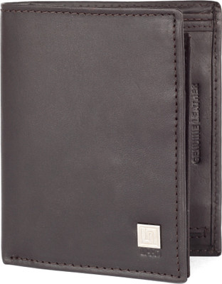 

U+N Men Casual Brown Genuine Leather Wallet(3 Card Slots)