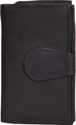 

tvj Women Black Artificial Leather Wallet(10 Card Slots)