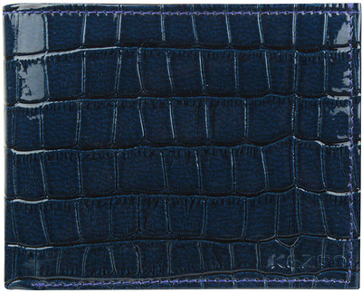 

KEZRO Men Blue Artificial Leather Wallet(6 Card Slots), Glossy navy blue