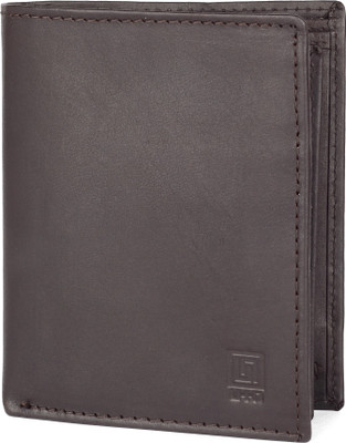 

U+N Men Casual Brown Genuine Leather Wallet(3 Card Slots)