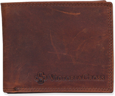 

Victoria Cross Men Brown Genuine Leather Wallet(11 Card Slots)