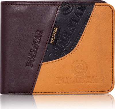 

POLLSTAR Men Brown Artificial Leather Wallet(6 Card Slots)