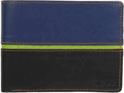 

KEZRO Men Multicolor Artificial Leather Wallet(3 Card Slots), Double tone blue & black