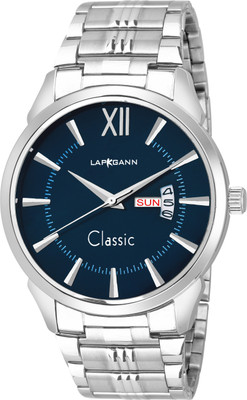 

lapkgann couture V.O.G.U.E VOGUE Blue DIal Stainless Steel Strap Day & Date Function Hybrid Watch - For Men