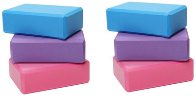 

GLS Yoga Block Heavy Duty EVA Foam - Pack of 6 Yoga Blocks(Multicolor Pack of 6)