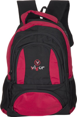 

Vigor M BLKRED 25 L Laptop Backpack(Black, Red), Red & white