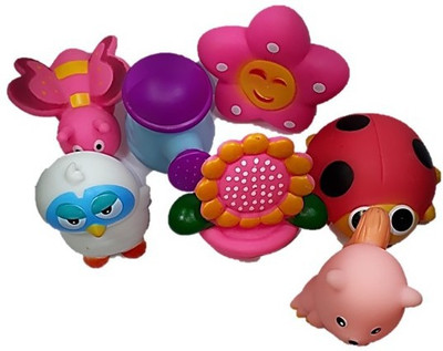 

Tako bell chu chu Todler baby kids bath toys non-toxic animal shapes sound like chu chu toys set of 07 piece. Bath Toy(Multicolor)