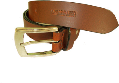 

CARLOS & ANGEL Men Casual Tan Genuine Leather Belt