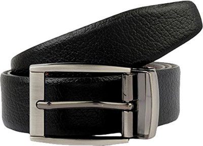 

Tamanna Men Casual Black Genuine Leather Reversible Belt, Black;brown