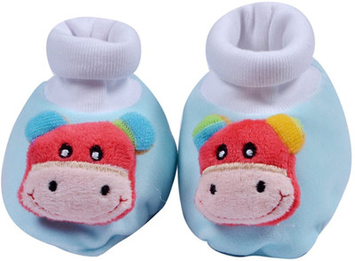 Guru Kripa Baby Products Booties(Toe to Heel Length - 4 cm Blue)
