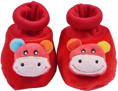 Guru Kripa Baby Products Booties(Toe to Heel Length - 4 cm Red)