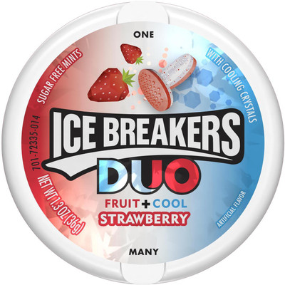 

Icebreakers Sugar Free Mints Duo, Fruit + Cool Strawberry - 36g (1.3oz) Mouth Freshener