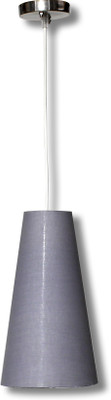 craftter Handcrafted Plain Grey Color Fabric Cone Shape Hanging Lamp. Pendant Lamp Ceiling Lamp(Grey)