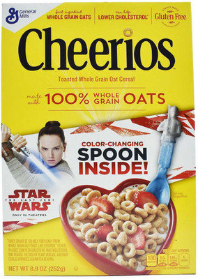 

General Mills Cheerios Toasted Whole Grain Oat Cereal - 252g (8.9oz)(252 g, Box)