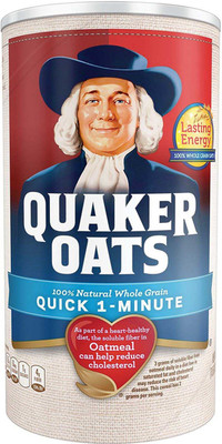 

Quaker Oats Quick 1-Minute Oatmeal, Breakfast Cereal - 510g (18oz)(510 g, Tin)