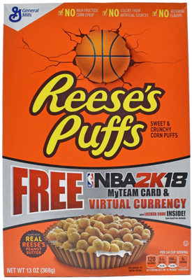 

General Mills Reeses Puffs, Sweet & Crunchy Corn Puffs - 368g (13oz)(368 g, Box)
