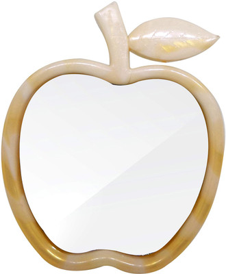 

Majik Apple Shape Small Mirror Use For Home And Travel Use, Golden