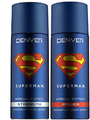 Denver Strength & Power For Men Deodorant Spray - For Men(200 ml, Pack of 2)