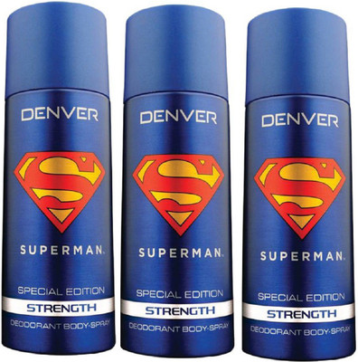 

Denver Superman Strength Deodorant Spray - For Men(300 ml, Pack of 3)