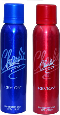 

Revlon Red & Blue Body Spray - For Men & Women(150 ml, Pack of 2)