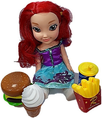

Tako bell Burgere Pasty ice Cream Play Set Toy with Pretty Princess Doll with 3D Eyes for Kids(Multicolor)